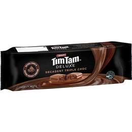 Arnott's Tim Tam Deluxe Decadent Triple Choc Biscuits 175g