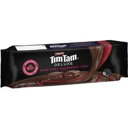 Arnott's Tim Tam Deluxe Raspberry Tart Dark Chocolate Biscuits 175g