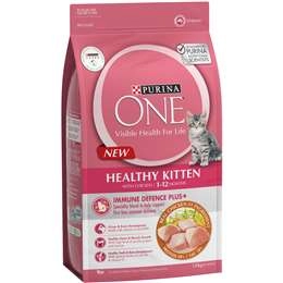 Purina One Healthy Kitten With Chicken 1-12 Mnth Dry Cat Food 1.4kg