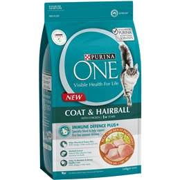 Purina One Coat & Hairball With Chicken 1+ Years 1.4kg