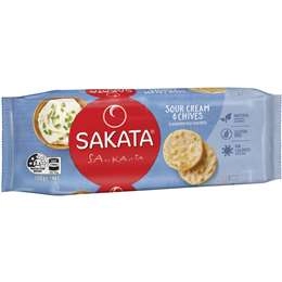 Sakata Rice Crackers Sour Cream And Chives 100g