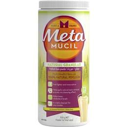 Metamucil Daily Fibre Supplement Natural Granular Coarse 72 Doses 504g