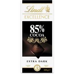 Lindt Excellence Dark Chocolate 85% Cocoa Block 100g