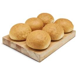 Woolworths Jumbo Crusty Round Rolls  6 Pack