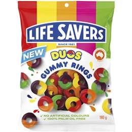 Lifesavers Duos Gummy Rings  180g