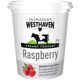 Tasmania's Westhaven Creamy Raspberry Yoghurt  200g