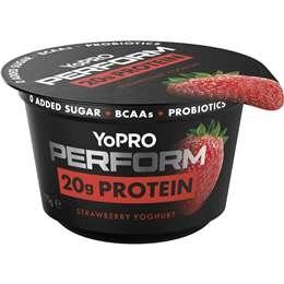 Yopro Perform High Protein Yoghurt No Added Sugar Strawberry 175g