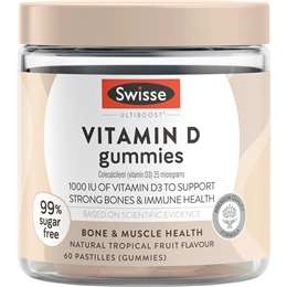 Swisse Ultiboost Vitamin D Gummies For Bone And Muscle Health 60 Pack