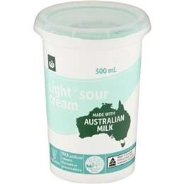 Woolworths Light Sour Cream  300ml