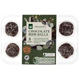 Woolworths Chocolate Rum Balls  8 Pack