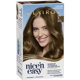 Clairol Nice 'n Easy Permanent 6 Light Brown Hair Colour Each