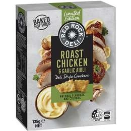 Red Rock Deli Roast Chicken & Garlic Aioli Deli Style Crackers 135g