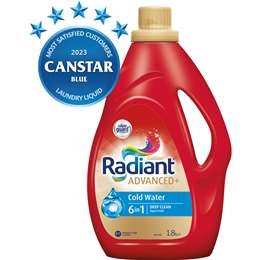 Radiant Advanced+ Cold Water 6-in-1 Laundry Liquid Detergent 1.8l