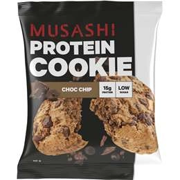 Musashi Protein Cookie Choc Chip, Low Sugar Snack, 58g