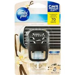 Ambi Pur Premium Clip Car Air Freshener Vanilla Voyage 7.5ml