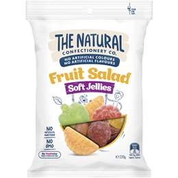 The Natural Confectionery Co. Fruit Salad Soft Jellies Lollies 220g