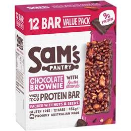 Sam's Pantry Chocolate Brownie With Roasted Almonds Protein Bar 12 Pack