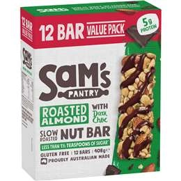 Sam's Pantry Scorched Almond With Dark Chocolate Nut Bar 12 Pack