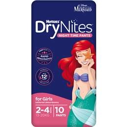 Huggies Drynites Night Time Pants For Girls 2-4 Years (13-20kg) 10 Pack