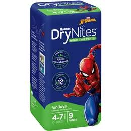 Huggies Drynites Night Time Pants For Boys 4-7 Years (17-30kg) 9 Pack