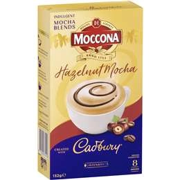 Moccona Cadbury Hazelnut Mocha Sachets 8 Pack