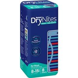 Huggies Drynites Night Time Pants For Boys 8-15 Years (27-57kg) 8 Pack