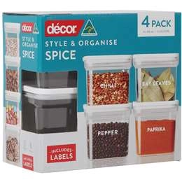 Decor Pantry Style & Organise Spice Set 4 Pack