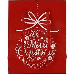 Christmas Gift Bag Red Merry Christmas Small Each