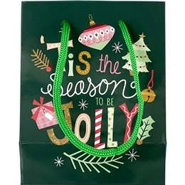 Christmas Gift Bag Jolly Small Each