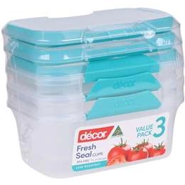 Decor Fresh Seal Clips Oblong 1l  3 Pack