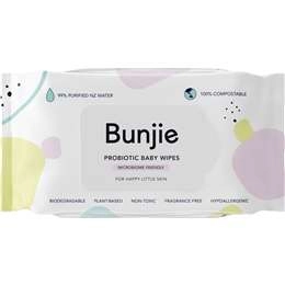 Bunjie Baby Probiotic Baby Wipes 80 Pack