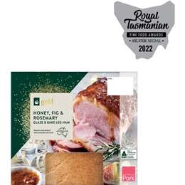 Woolworths Honey Fig & Rosemary Glaze & Bake Leg Ham 840g