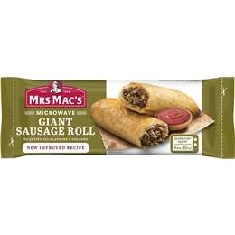 Mrs Macs Microwave Giant Sausage Roll Frozen 175g