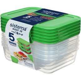 Sistema Nest It Meal Prep Containers 5 Pack