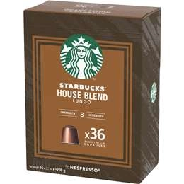 Starbucks By Nespresso House Blend Coffee Pods Capsules 36 Pack