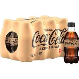 Coca-cola Vanilla Zero Sugar Soft Drink Mini Bottles 12 X 300ml