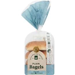 Woolworths Plain Bagels  4 Pack