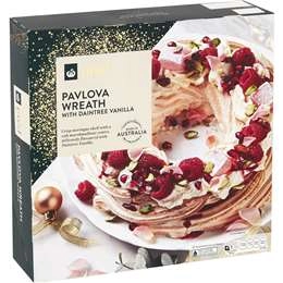 Woolworths Gold Pavlova Wreath With Daintree Vanilla Each