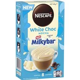 Nescafe White Choc Mocha Inspired By Milkybar Coffee Sachets 8 Pack