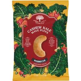 Temole Cashew Kale Wave Puffs Oven Baked Snacks Barbecue 50g