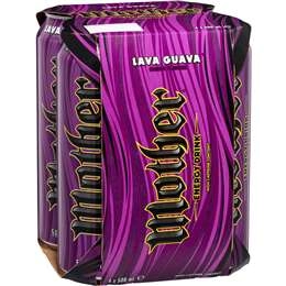 Mother Lava Guava Energy Drink Cans 500ml X 4 Pack