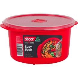 Decor Microsafe Microwavable Round Container 1.5l