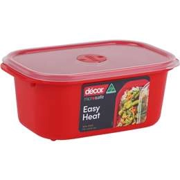 Decor Microsafe Microwavable Oblong Container 1.6l