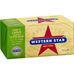 Western Star Chef's Choice Unsalted Butter 250g