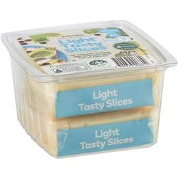 Woolworths Tasty Light Cheese Slices  500g