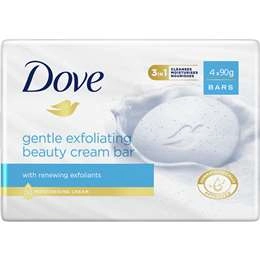 Dove Beauty Cream Bar Gentle Exfoliating 4 X 90 G