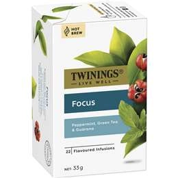 Twinings Live Well Focus Tea Bags  22 Pack