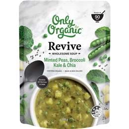 Only Organic Revive Soup Minted Peas Broccoli Kale & Chia 320g