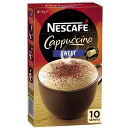 Nescafe Coffee Mixer Sachets Cappucino Sweet 10 Pack