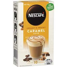 Nescafe Caramel Latte Coffee Sachets 10 Pack